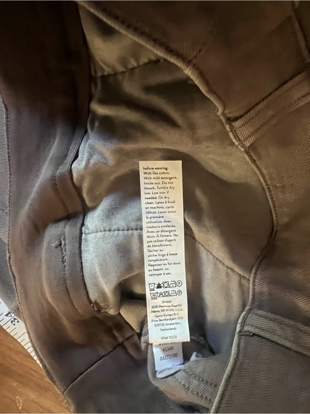 SPANX—Stretch Twill Cropped Wide Leg Pant in Smoke Trouser Classic Capsule—S - Picture 7 of 10